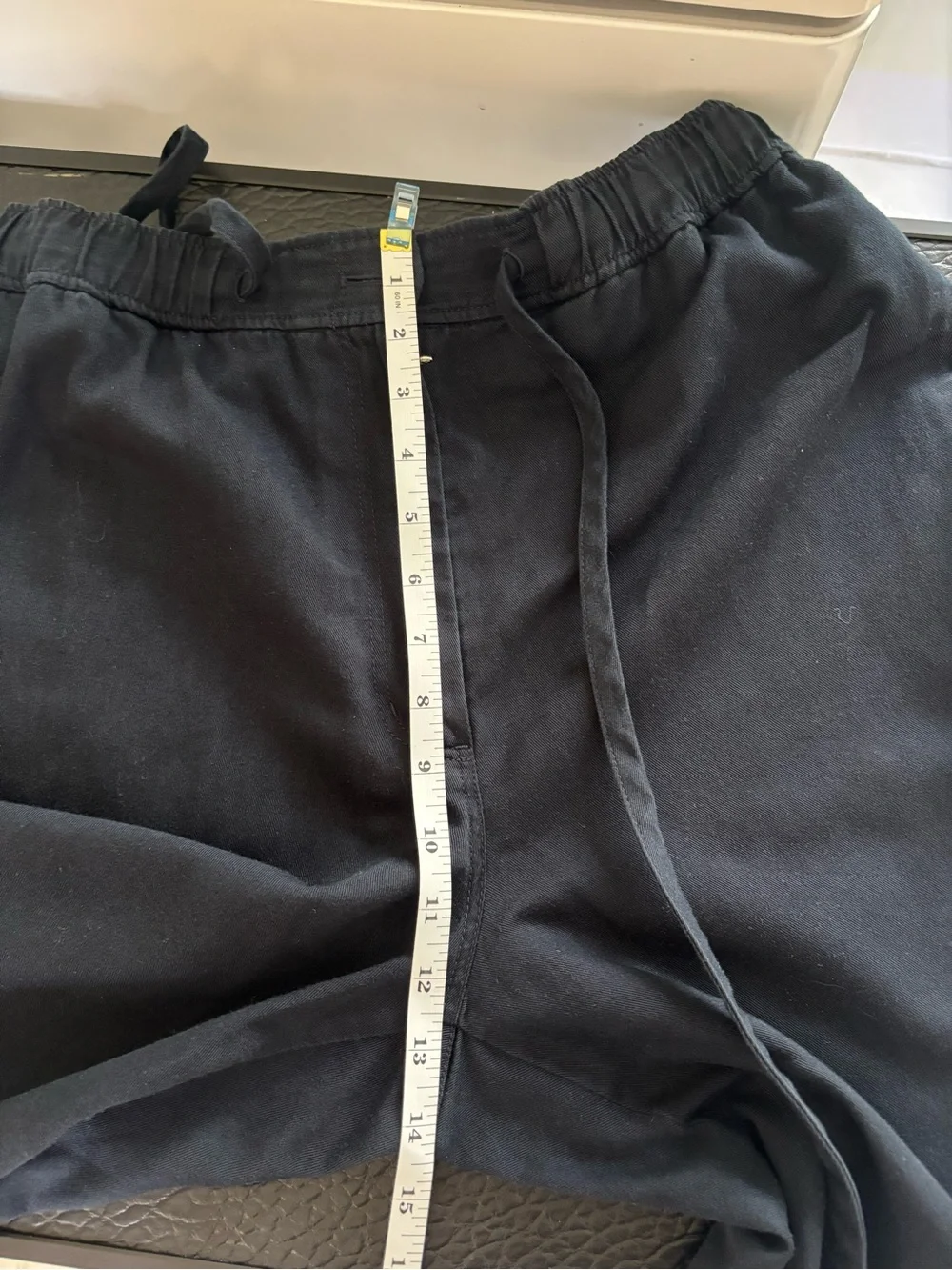 COS Navy Cotton Lyocell Linen Drawstring Barrel Tapered Pants Women’s US 6